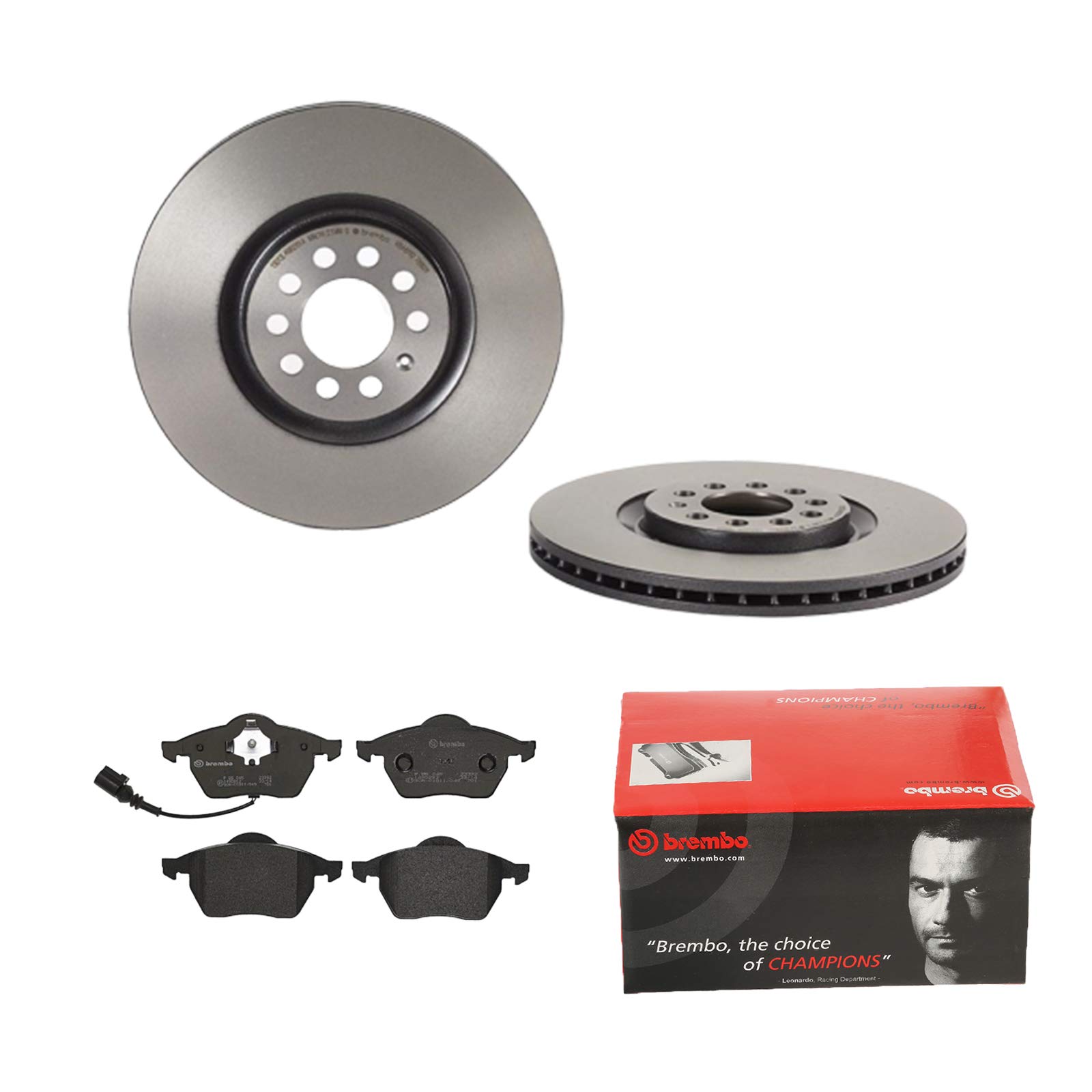 BREMBO BREMSSCHEIBEN Ø312 + BREMSBELÄGE VORNE FÜR AUDI TT 8N3 8N9 VW GOLF 4 1J1 BREMBO BREMSSCHEIBEN Ø312 + BREMSBELÄGE VORNE FÜR AUDI TT 8N3 8N9 VW GOLF 4 1J1 von Brembo
