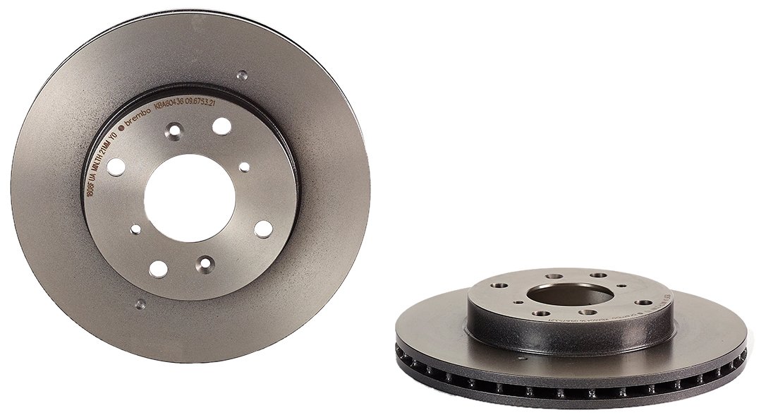 Brembo 09.6753.21 Vordere Bremsscheibe mit UV Lackierung, Anzahl 2 Brembo 09.6753.21 Vordere Bremsscheibe mit UV Lackierung, Anzahl 2 von Brembo