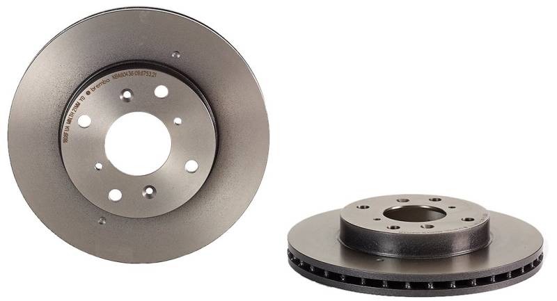 Brembo 09.6753.21 Vordere Bremsscheibe mit UV Lackierung, Anzahl 2 von Brembo