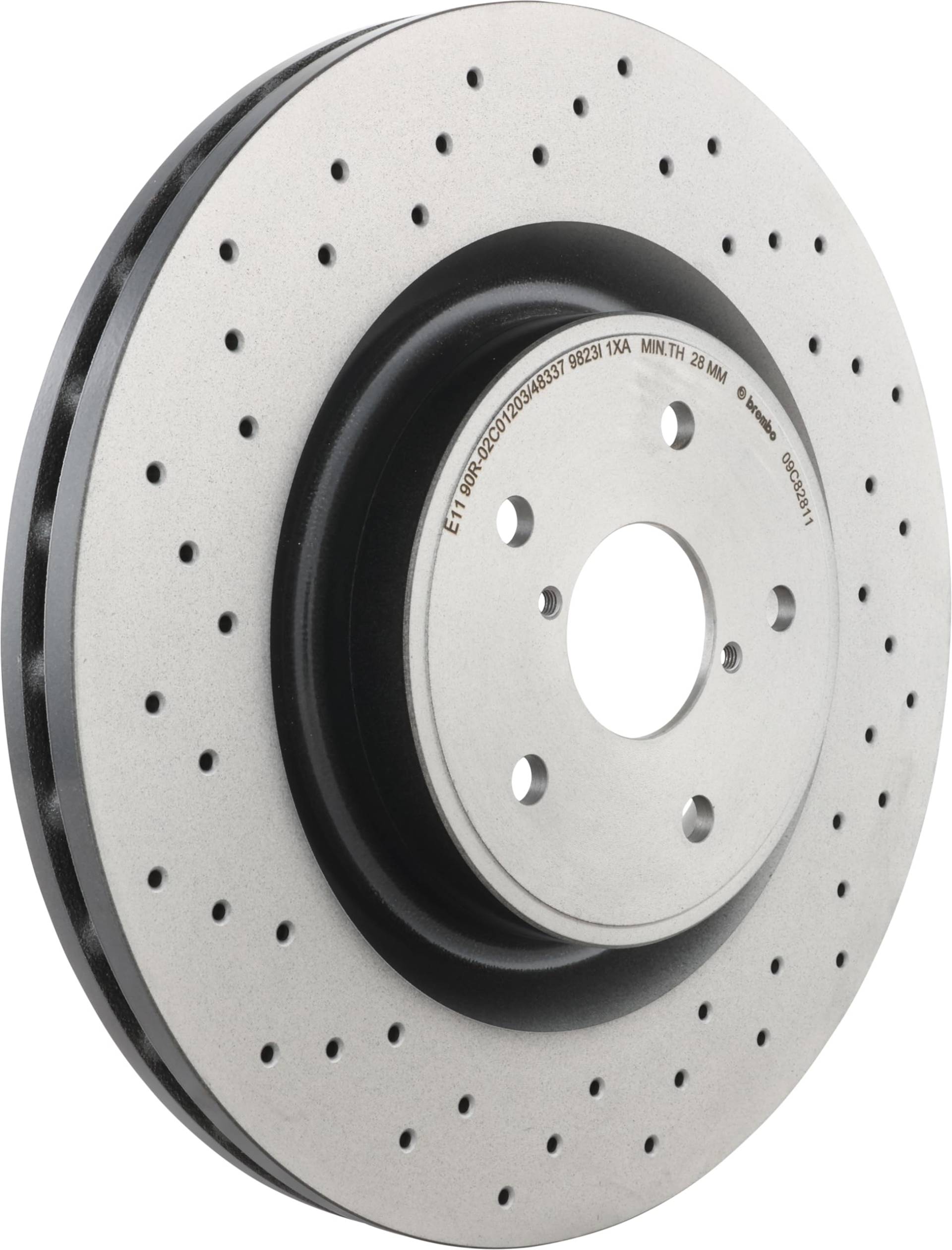 Brembo 09.C828.11 UV-beschichteter Säulenbremsrotor, belüftet, gebohrt, Subaru OE# 26300VA000 Brembo 09.C828.11 UV-beschichteter Säulenbremsrotor, belüftet, gebohrt, Subaru OE# 26300VA000 von Brembo