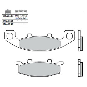 Brembo Bremsbeläge organisch Bremsbelagsatz mit ABE von Brembo