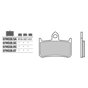 Brembo Bremsbeläge organisch Bremsbelagsatz mit ABE Brembo Bremsbeläge organisch Bremsbelagsatz mit ABE von Brembo