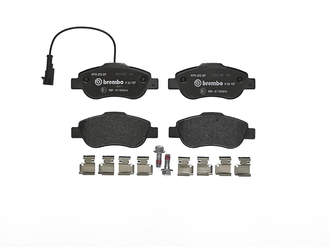 Brembo P 23 107 Bremsbelagsatz, Scheibenbremse - (4-teilig) Brembo P 23 107 Bremsbelagsatz, Scheibenbremse - (4-teilig) von Brembo
