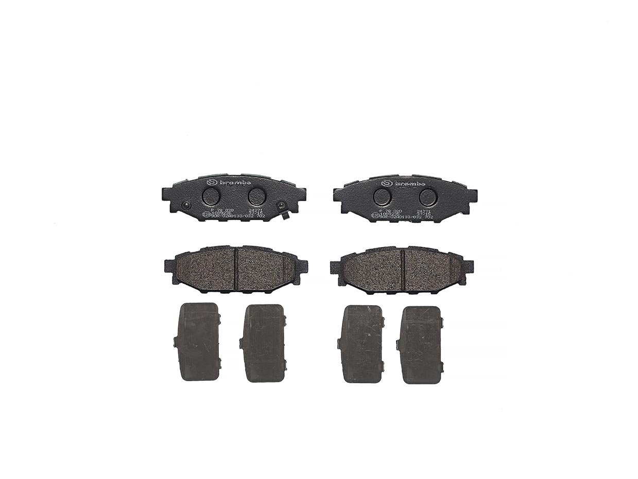 Brembo P78020 Hintere Bremsbeläge, Anzahl 4 Brembo P78020 Hintere Bremsbeläge, Anzahl 4 von Brembo