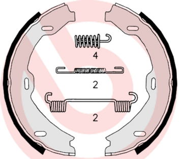Bremsbackensatz, Feststellbremse Hinterachse Brembo S 50 518 Bremsbackensatz, Feststellbremse Hinterachse Brembo S 50 518 von Brembo