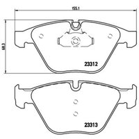 Bremsbelagsatz BREMBO P 06 054, Vorne von Brembo