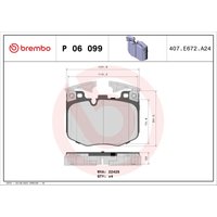 Bremsbelagsatz BREMBO P 06 099, Vorne Bremsbelagsatz BREMBO P 06 099, Vorne von Brembo