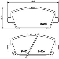 Bremsbelagsatz BREMBO P 28 037, Vorne von Brembo