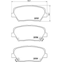 Bremsbelagsatz BREMBO P 30 070, Vorne Bremsbelagsatz BREMBO P 30 070, Vorne von Brembo