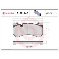 Bremsbelagsatz BREMBO P 50 142, Vorne Bremsbelagsatz BREMBO P 50 142, Vorne von Brembo