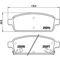 Bremsbelagsatz BREMBO P 59 080, Hinten von Brembo