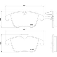 Bremsbelagsatz BREMBO P 61 106, Vorne von Brembo