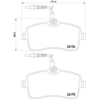 Bremsbelagsatz BREMBO P 61 109, Vorne von Brembo