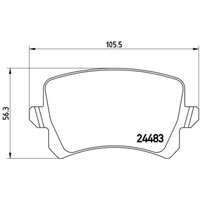 Bremsbelagsatz BREMBO P 85 109, Hinten von Brembo