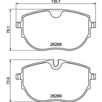 Bremsbelagsatz BREMBO P 85 187, Vorne von Brembo