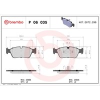 Bremsbelagsatz BREMBO Xtra P 06 035X, Vorne Bremsbelagsatz BREMBO Xtra P 06 035X, Vorne von Brembo