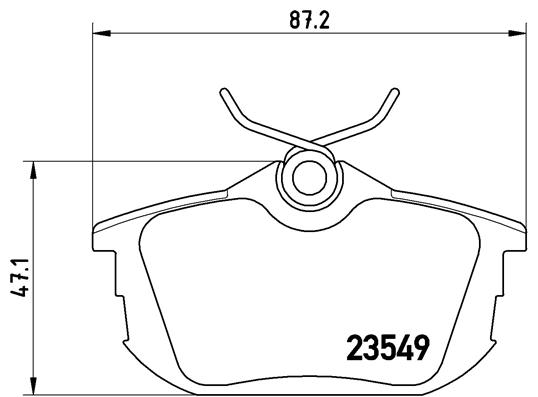 Bremsbelagsatz, Scheibenbremse Hinterachse Brembo P 54 023 von Brembo