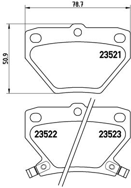 Bremsbelagsatz, Scheibenbremse Hinterachse Brembo P 83 052 Bremsbelagsatz, Scheibenbremse Hinterachse Brembo P 83 052 von Brembo