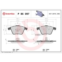 Bremsbelagsatz PRIME LINE BREMBO P 85 097 von Brembo