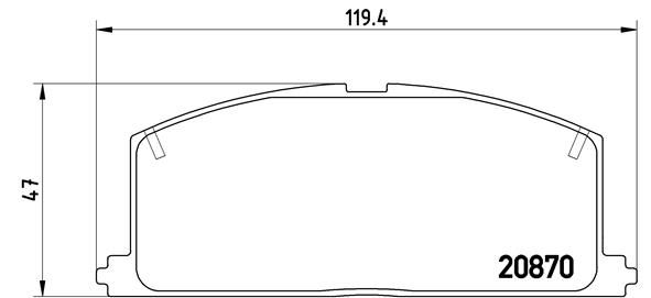 Bremsbelagsatz, Scheibenbremse Vorderachse Brembo P 83 011 von Brembo