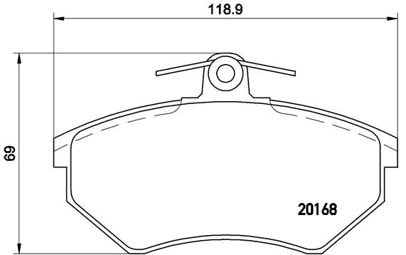 Bremsbelagsatz, Scheibenbremse Vorderachse Brembo P 85 015 von Brembo