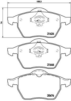 Bremsbelagsatz, Scheibenbremse Vorderachse Brembo P 85 036 von Brembo