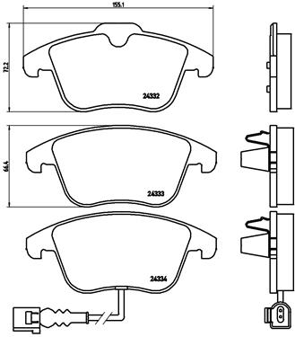 Bremsbelagsatz, Scheibenbremse Vorderachse Brembo P 85 112X Bremsbelagsatz, Scheibenbremse Vorderachse Brembo P 85 112X von Brembo