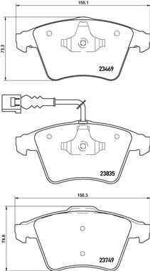 Bremsbelagsatz, Scheibenbremse Vorderachse Brembo P 85 149 Bremsbelagsatz, Scheibenbremse Vorderachse Brembo P 85 149 von Brembo