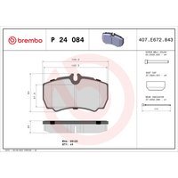 Bremsbelagsatz BREMBO P 24 084 von Brembo