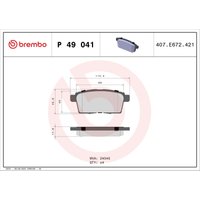 Bremsbelagsatz BREMBO P 49 041 von Brembo