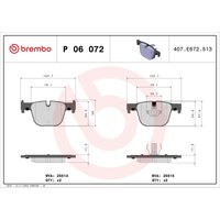 Bremsbelagsatz BREMBO P 06 072 Bremsbelagsatz BREMBO P 06 072 von Brembo