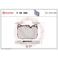 Bremsbelagsatz BREMBO P 06 088 von Brembo