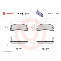 Bremsbelagsatz BREMBO P 83 015 Bremsbelagsatz BREMBO P 83 015 von Brembo