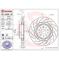 Bremsscheibe BREMBO 09A29933 vorne, belüftet, hochkarbonisiert, 1 Stück Bremsscheibe BREMBO 09A29933 vorne, belüftet, hochkarbonisiert, 1 Stück von Brembo