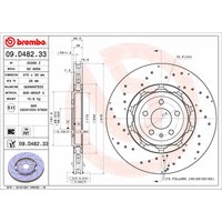 Bremsscheibe BREMBO 09D48233 hinten, belüftet, hochkarbonisiert, 1 Stück Bremsscheibe BREMBO 09D48233 hinten, belüftet, hochkarbonisiert, 1 Stück von Brembo