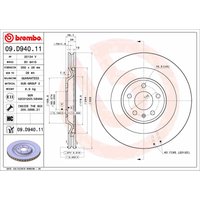 Bremsscheibe BREMBO 09.D940.11 hinten, belüftet, hochkarbonisiert, 1 Stück Bremsscheibe BREMBO 09.D940.11 hinten, belüftet, hochkarbonisiert, 1 Stück von Brembo