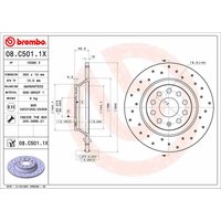 Bremsscheibe BREMBO XTRA LINE BREMBO 08.C501.1X, 1 Stück Bremsscheibe BREMBO XTRA LINE BREMBO 08.C501.1X, 1 Stück von Brembo