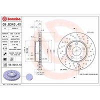 Bremsscheibe BREMBO 09.B343.4X Bremsscheibe BREMBO 09.B343.4X von Brembo