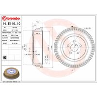 Bremstrommel ESSENTIAL LINE BREMBO 14.E146.10 von Brembo