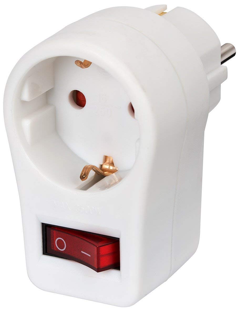 5er Packung Brennenstuhl Adapterstecker Schutzkontakt mit Schalter, 1508070 5er Packung Brennenstuhl Adapterstecker Schutzkontakt mit Schalter, 1508070 von Brennenstuhl