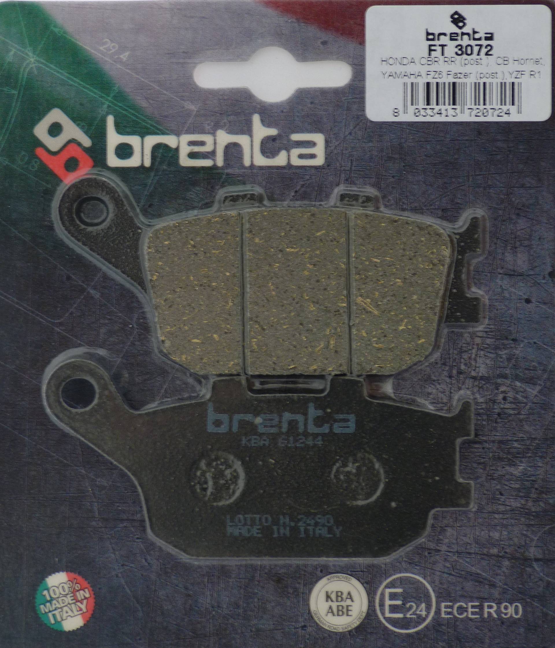 Brenta Bremsbeläge Organischer Moto für Honda FES Pantheon, Jade, RS R, Triumph von BRENTA