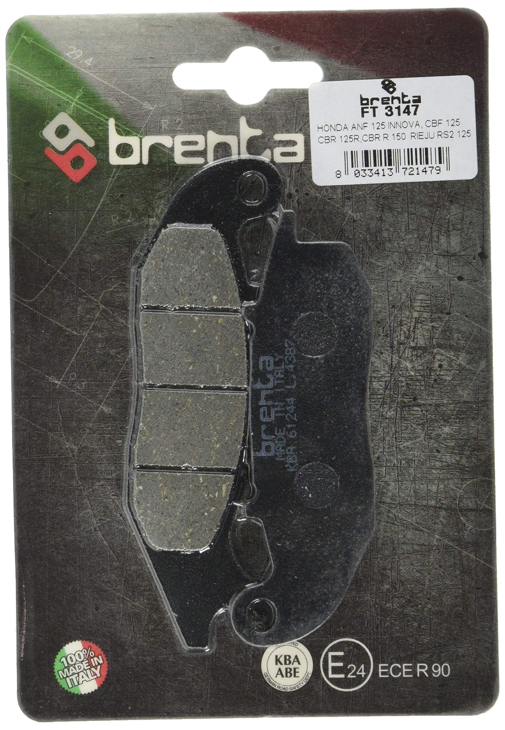 Brenta Bremsbeläge Vorne Bio ft3147â für A.J.S. Honda RIEJU von Brenta