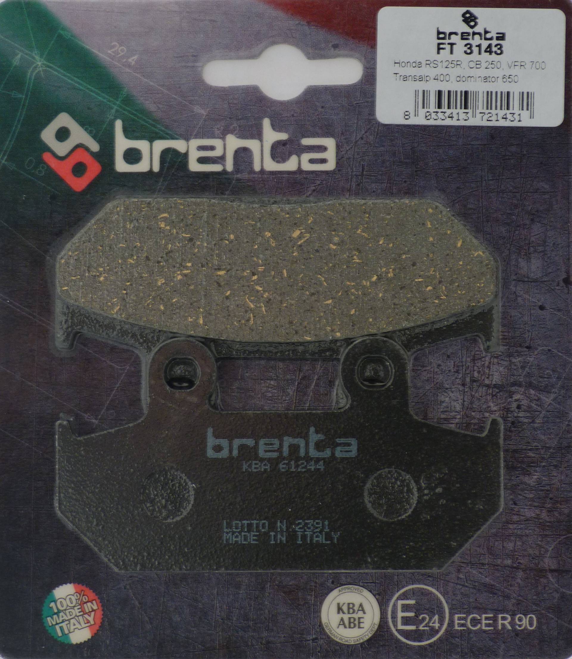 Brenta Bremsbeläge Vorne Bio ft3143â für Cagiva Honda von BRENTA