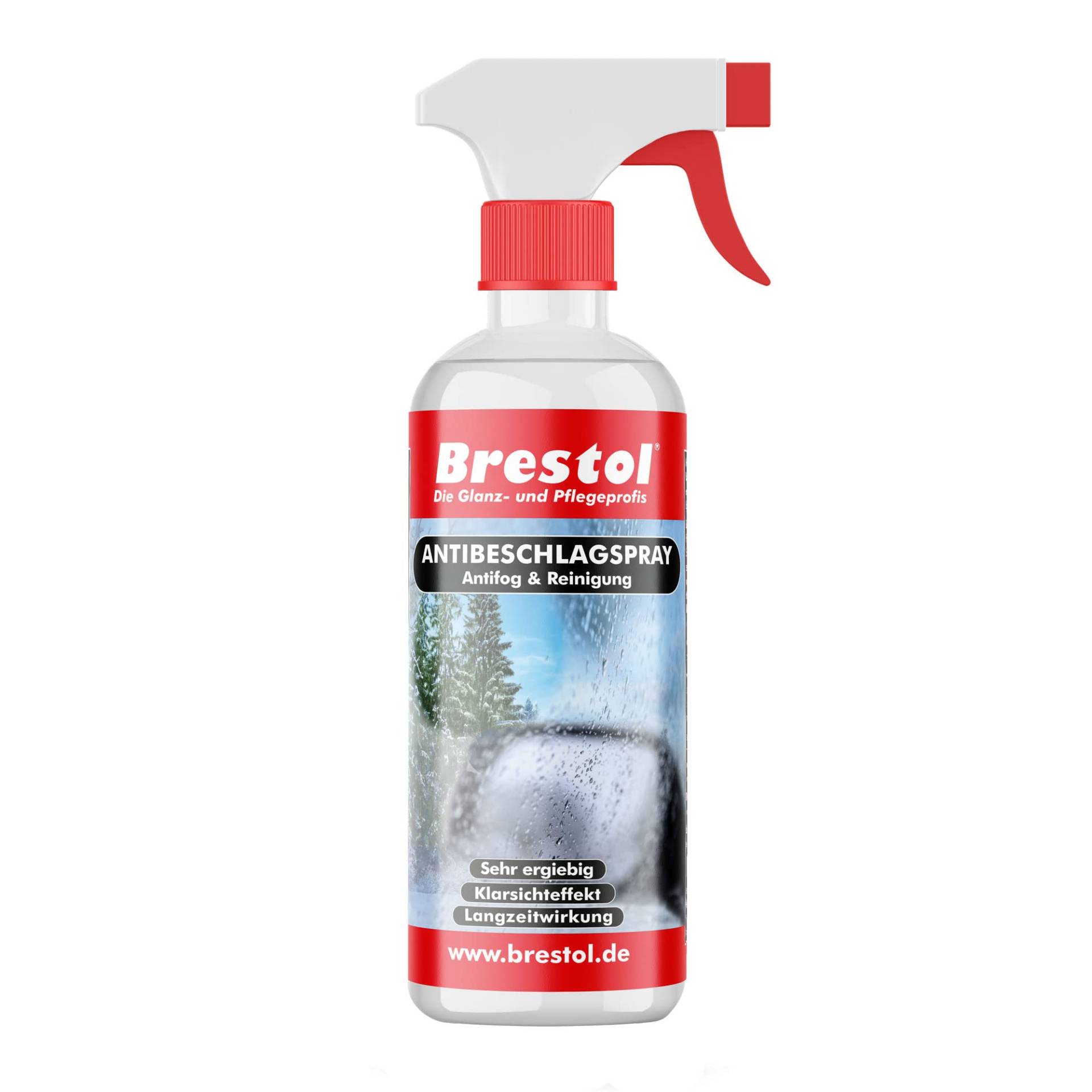 BRESTOL® Antibeschlagspray 300 ml - Antibeschlag Antibeschlagmittel Klarsichtspray Antifog Glasreiniger Spiegelreiniger Fensterreiniger Bad-Spiegelreiniger Dampfverhinderer von Brestol