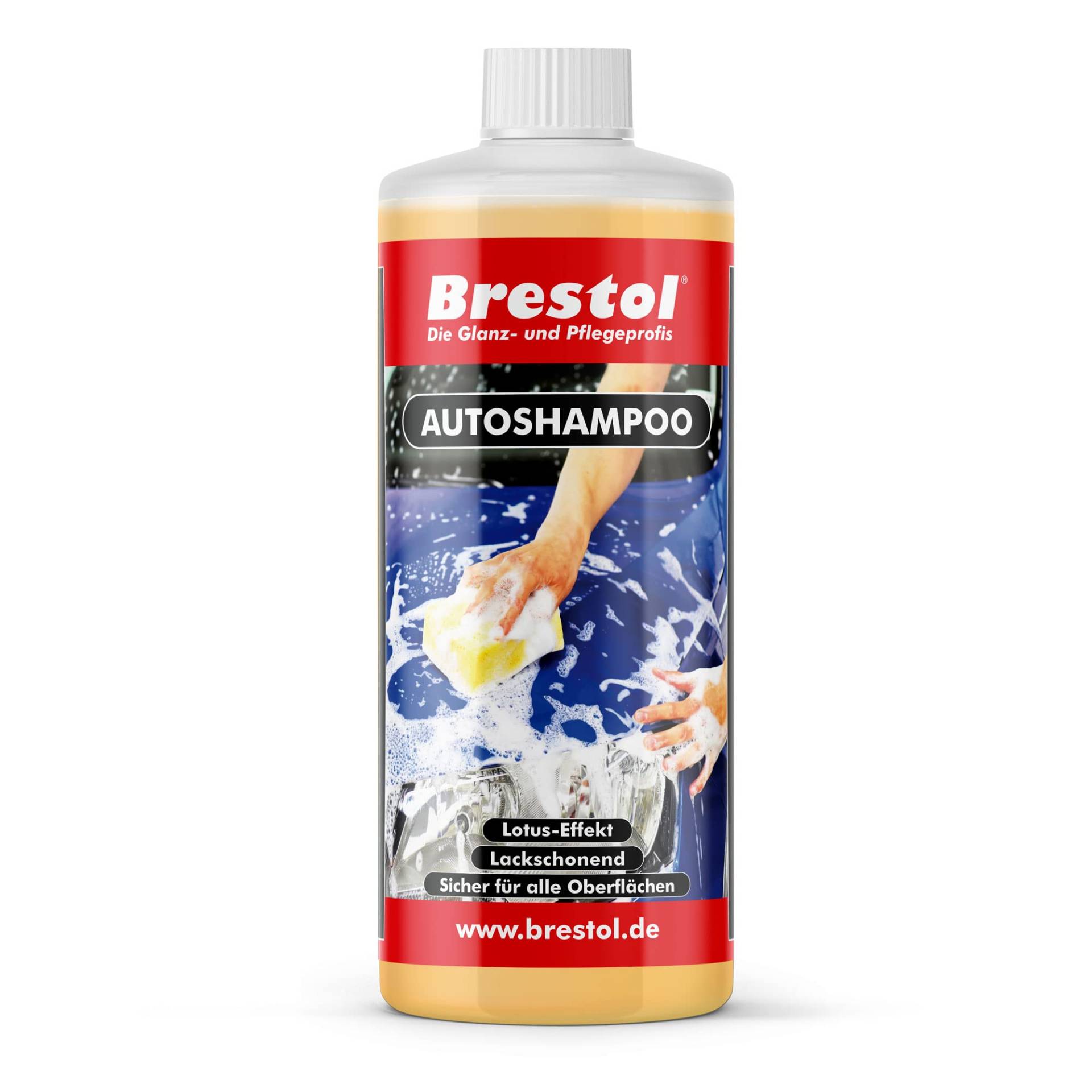 BRESTOL® Autoshampoo 1000 ml Konzentrat - Autowäsche Abperleffekt Abperl-Effekt geeignet für Foam Master Schaumsprüher Schaumsprühgerät oder manuelle Fahrzeugwäsche von Brestol