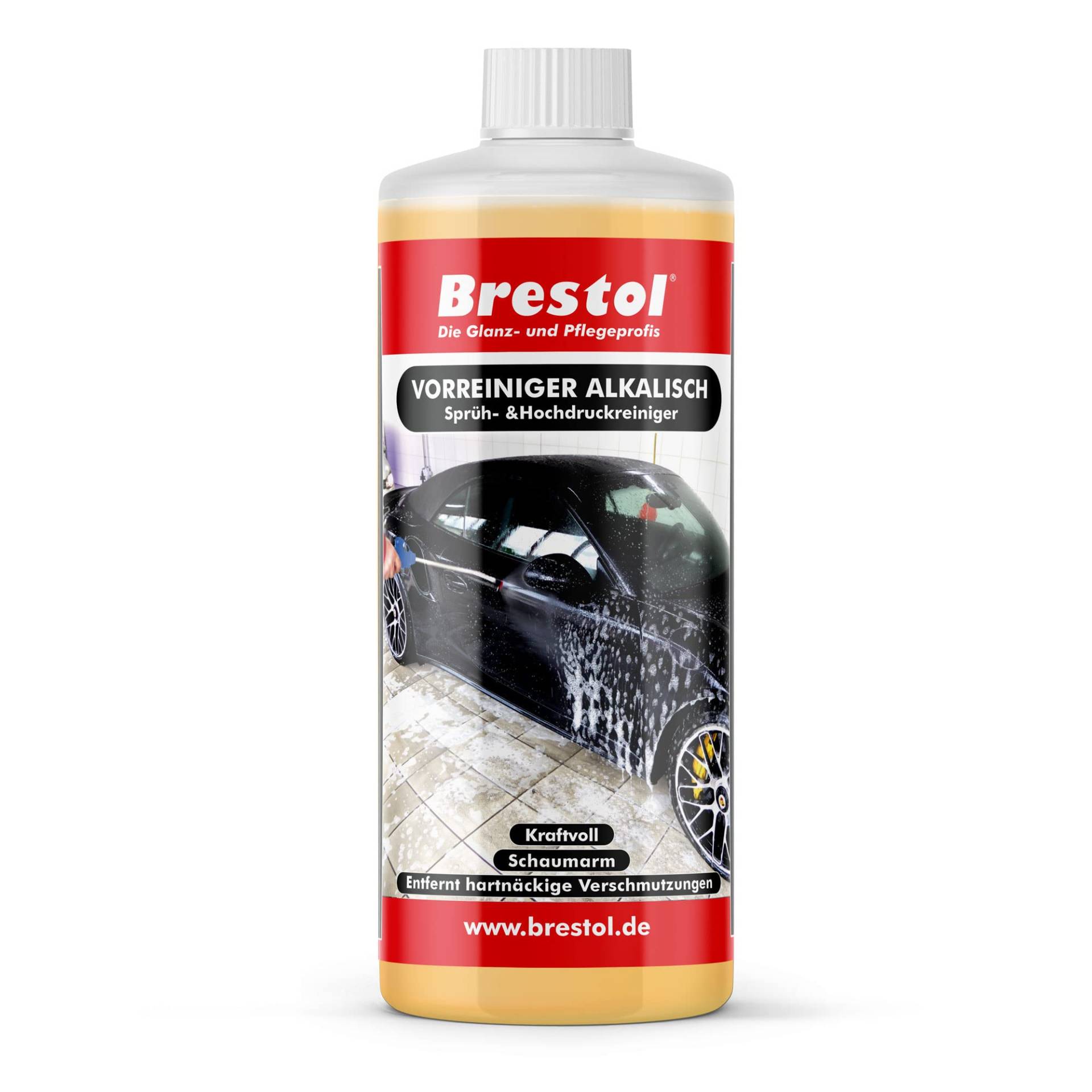 Brestol Autoshampoo Power 1000 ml Konzentrat - für Hochdruckgeräte & zur Autovorwäsche in Auto-Waschanlagen & Waschstrassen von Brestol