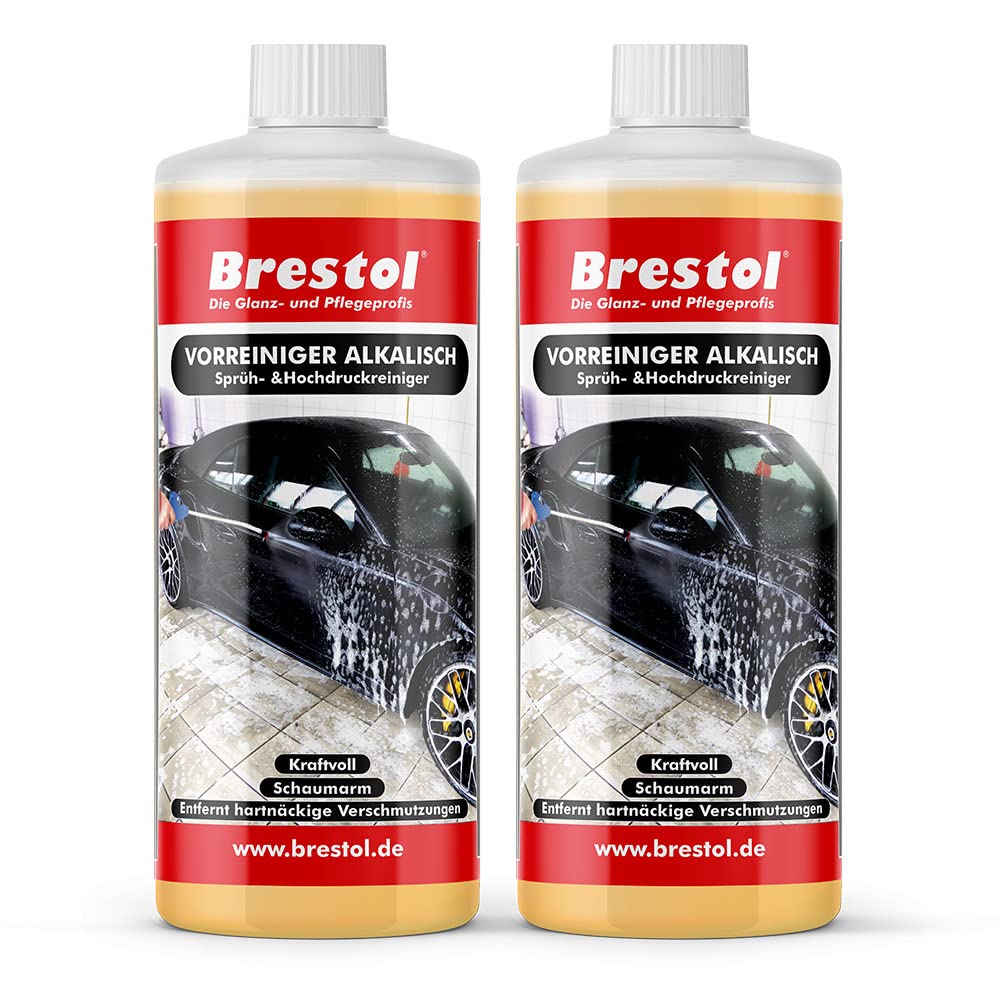 Brestol Autoshampoo Power 2X 1000 ml Konzentrat - für Hochdruckgeräte & zur Autovorwäsche in Auto-Waschanlagen & Waschstrassen von Brestol