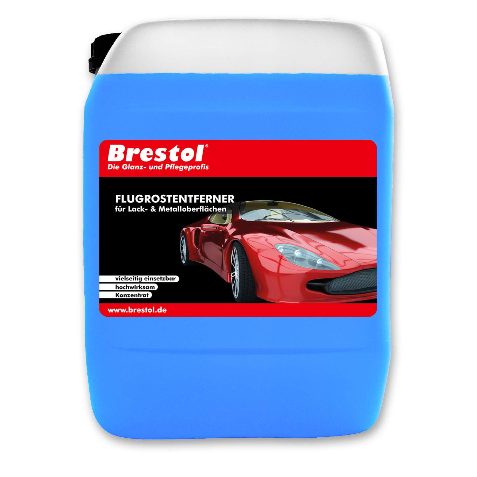 Brestol Flugrostentferner 5 Liter Konzentrat - Lackoberflächen Metalloberflächen Rostflecken Industriestaub Kalkrückstände Lackreiniger Flugrostlöser Rostlöser Rostentferner Lackrostentferner von Brestol