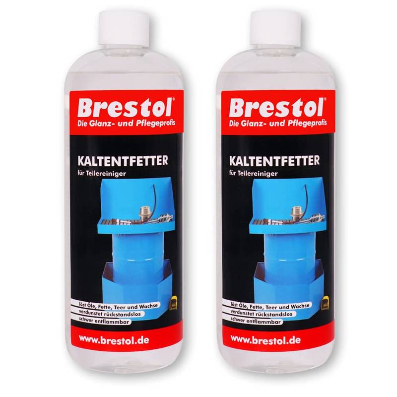 Brestol Kaltreiniger 2x 1000 ml Konzentrat - Teilereiniger Motorreiniger Werkzeugreiniger Getriebereiniger Fettlöser Teerlöser Wachslöser Öllöser Lösemittel Kaltentfetter von Brestol