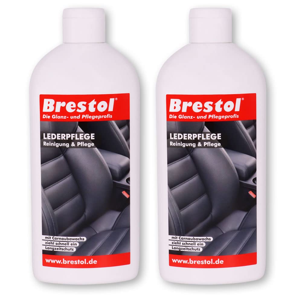 Brestol LEDERPFLEGE 2X 500 ml - Lederpflegelotion Lederreiniger Lederschutz Ledersitze Autositze Auto Leder Glattleder Brestol LEDERPFLEGE 2X 500 ml - Lederpflegelotion Lederreiniger Lederschutz Ledersitze Autositze Auto Leder Glattleder von Brestol